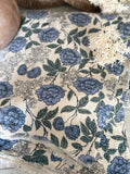 Handwoven floral fringe throw
