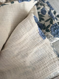 Handwoven floral fringe throw