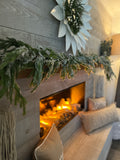 real touch snowy Norfolk pine garland