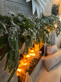 real touch snowy Norfolk pine garland