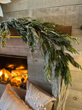 real touch snowy Norfolk pine garland