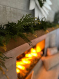 Real touch white cedar garland