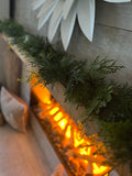 Real touch white cedar garland