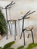 The metal reindeer tea light holder