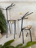 The metal reindeer tea light holder