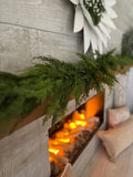 Real touch whispy cedar garland