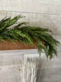 Real touch whispy cedar garland