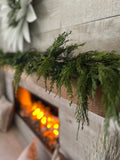 Real touch whispy cedar garland