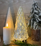 The light up white mercury glass tree