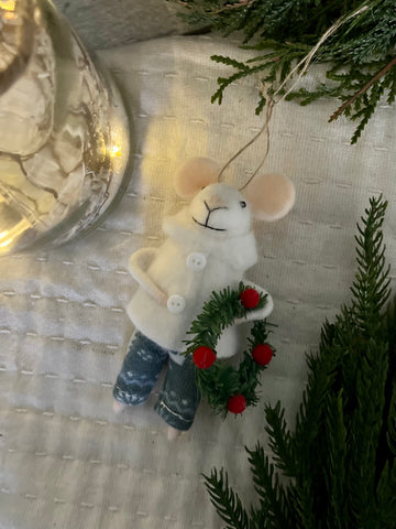 Traditional Tim the mouse ornament