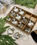 The Mercury Heart Ornaments - set of 12