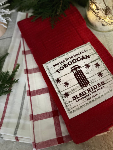 The toboggan tea towel set