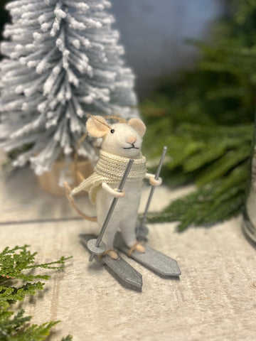 Alpine the ski mouse ornament