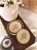 Handmade seagrass coaster set