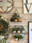 Hexagon floating shelf