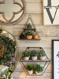 Hexagon floating shelf