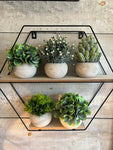 Hexagon floating shelf