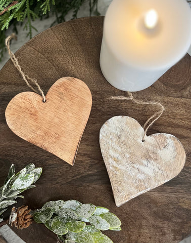 The wooden heart ornament