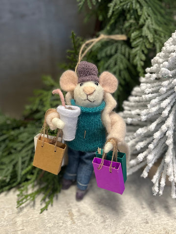 Shopping Sandra the mouse ornament