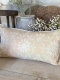 Floral stitched pillow