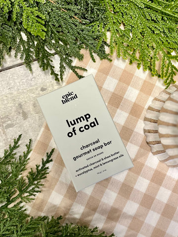 Lump of coal gourmet soap bar
