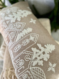 Christmas village pillow