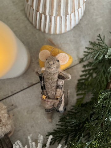 Cheesy Chester the mouse ornament