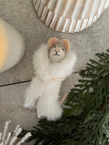Luxurious Laura the mouse ornament