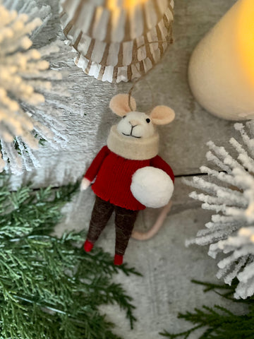 Snowball sam the mouse ornament