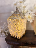 Battery operated lantern - white stars