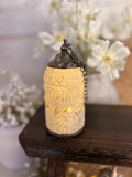 Battery operated lantern - white dots