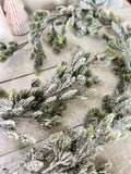 The 6’ snowy pinecone garland