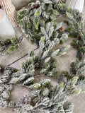 The 6’ snowy pinecone garland
