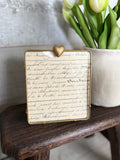 Floating golden heart photo frame