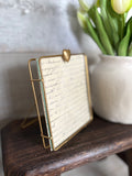 Floating golden heart photo frame
