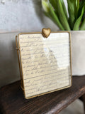 Floating golden heart photo frame