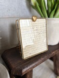 Floating golden heart photo frame