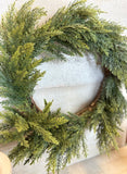 Real touch Cedar wreath