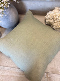 Lina linen pillow - celery root 20” x 20”