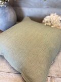 Lina linen pillow - celery root 20” x 20”