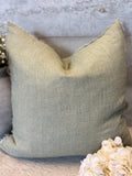 Lina linen pillow - celery root 20” x 20”