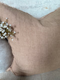 Lina linen pillow - Dune 24” x 24”