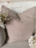 Lina linen pillow - Oat 24” x 24”