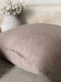 Lina linen pillow - Oat 24” x 24”