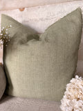 Lina linen pillow - Celery root 24” x 24”