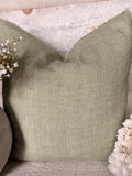 Lina linen pillow - Celery root 24” x 24”
