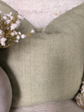 Lina linen pillow - Celery root 24” x 24”