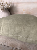 Lina linen pillow - Celery root 24” x 24”
