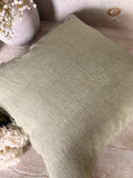 Lina linen pillow - Celery root 24” x 24”