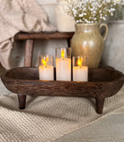 Distressed riser bowl